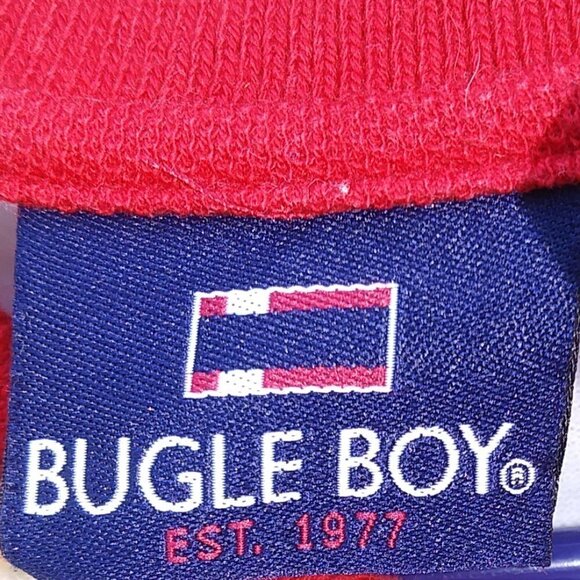 Bugle Boy Mens Striped Polo Red Black White XXL - Picture 9 of 13